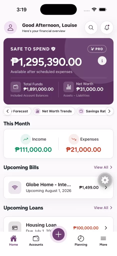 Warm Plum theme dashboard